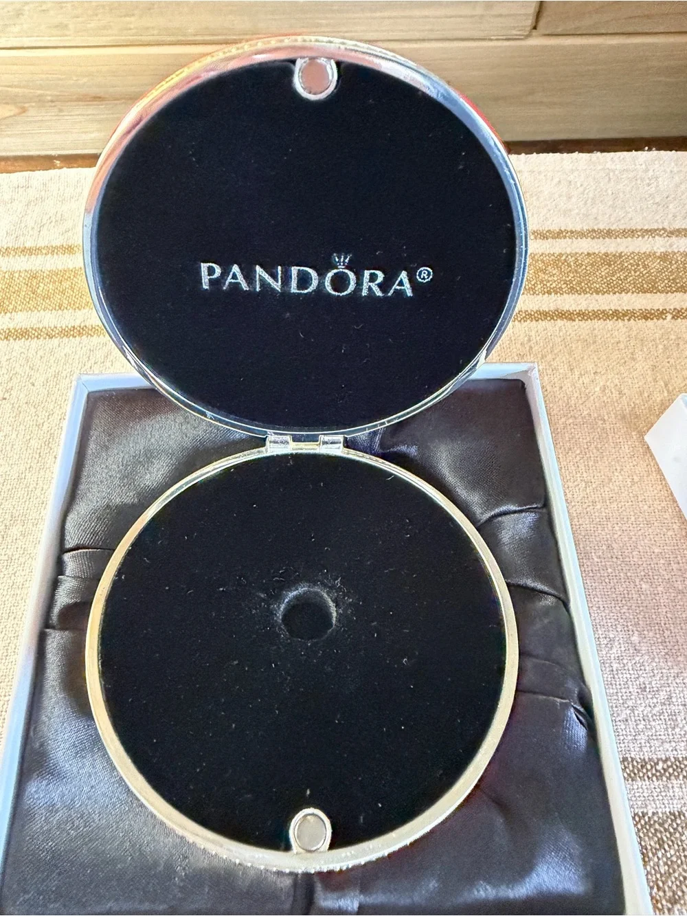 Pandora White Gift Box with Black Logo